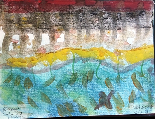 Abstract painting: Between Calm and Storm